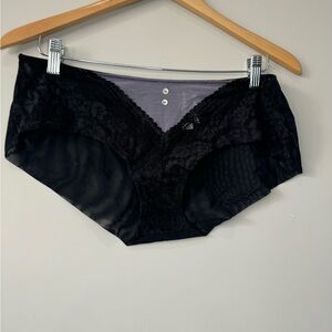 Adore Me NWT black Lace sheer floral Panties size XL